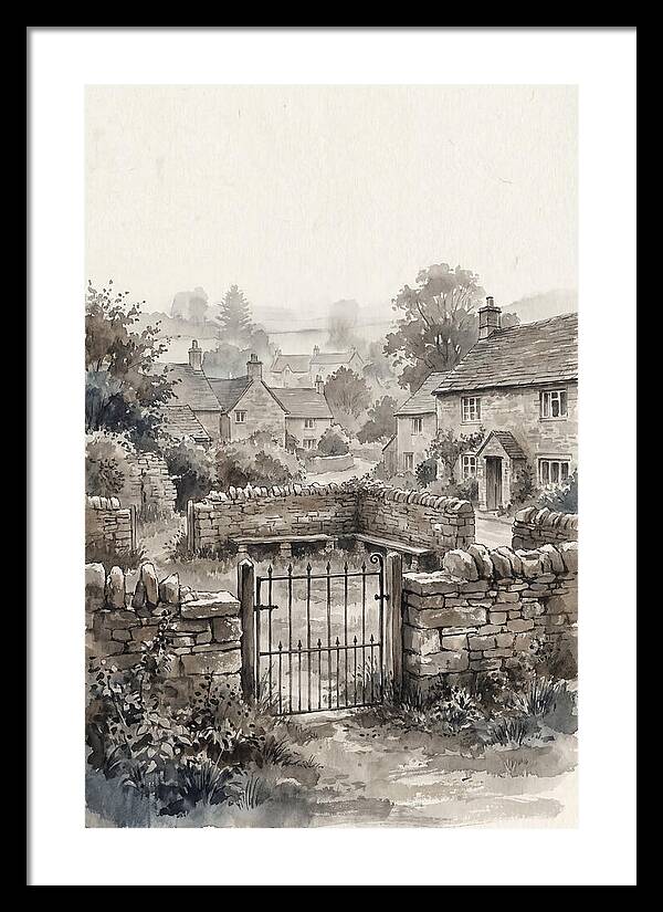 Stone Village Pound With Iron Gate