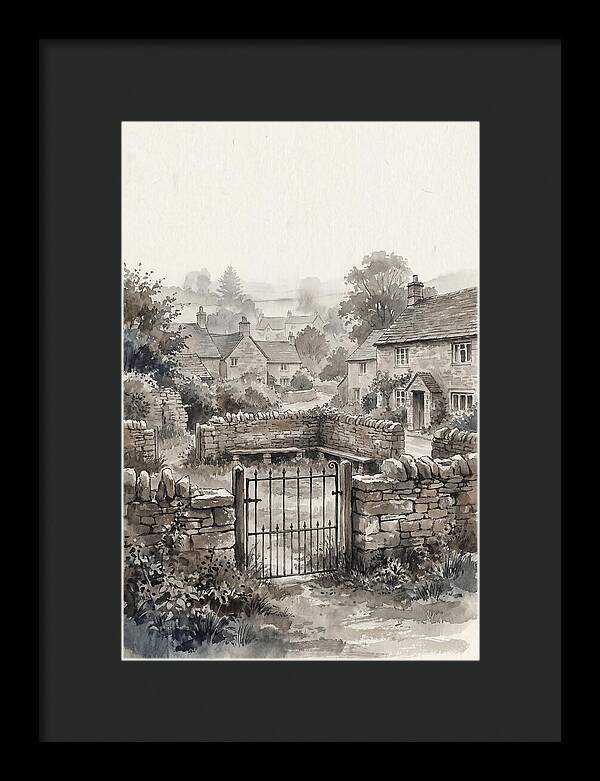 Stone Village Pound With Iron Gate