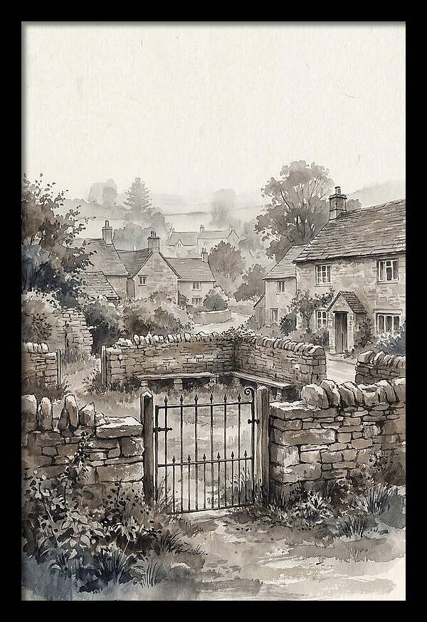 Stone Village Pound With Iron Gate
