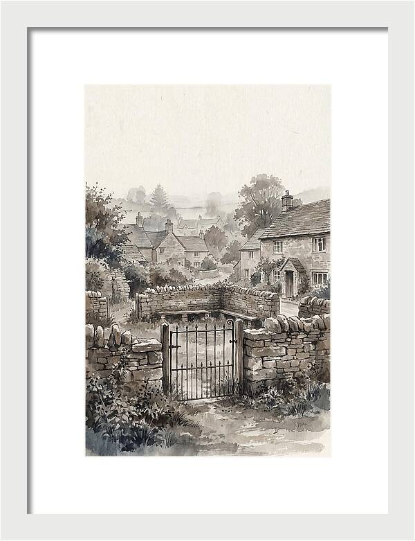Stone Village Pound With Iron Gate