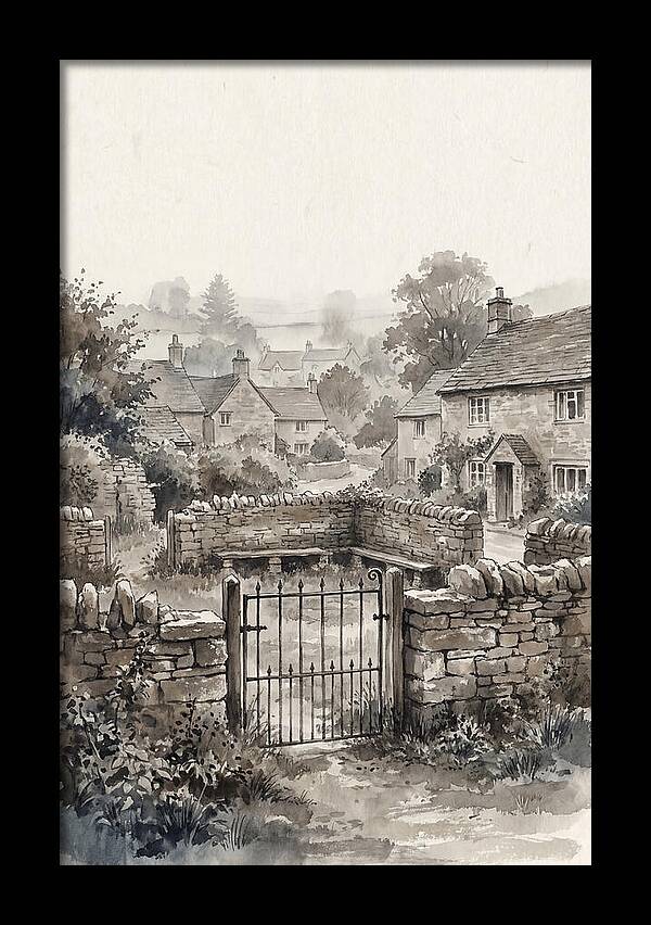 Stone Village Pound With Iron Gate