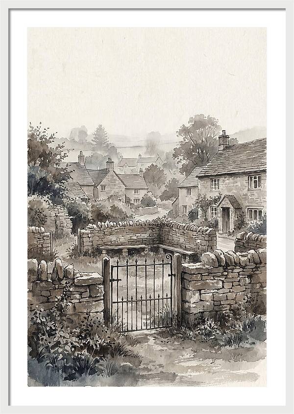 Stone Village Pound With Iron Gate