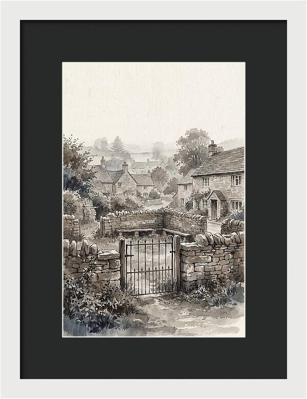 Stone Village Pound With Iron Gate
