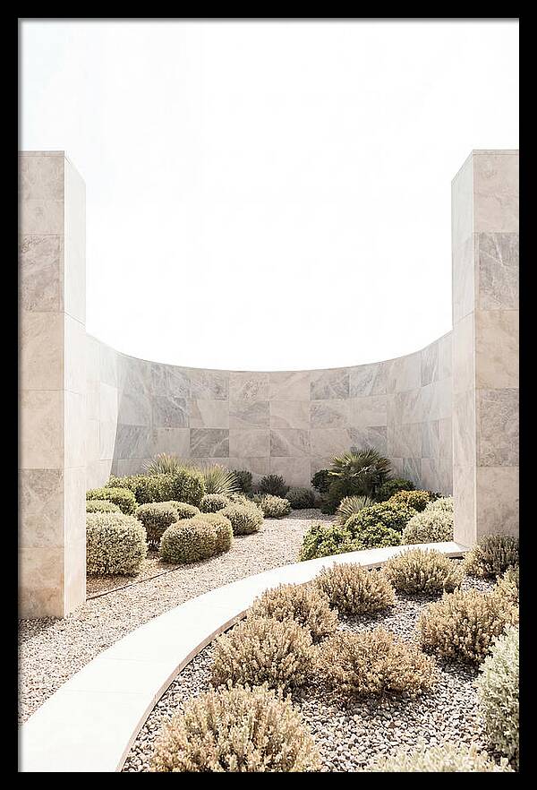 Stone Wall Creating Garden Room