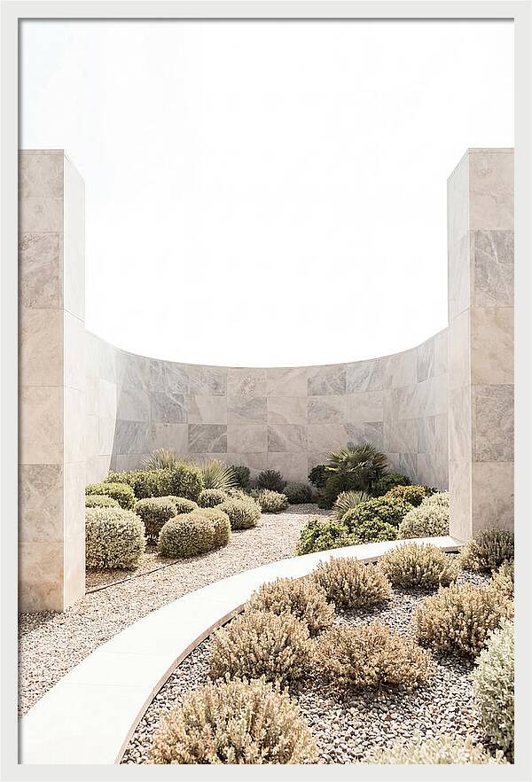 Stone Wall Creating Garden Room