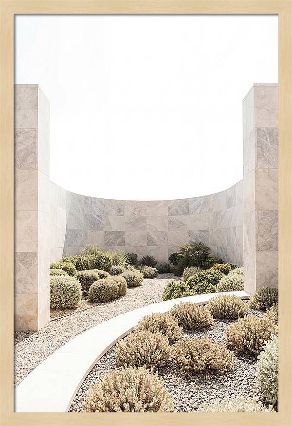 Stone Wall Creating Garden Room