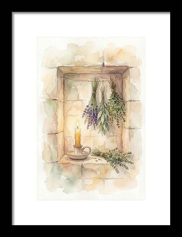 Stone Wall Niche With Candle