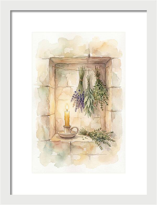 Stone Wall Niche With Candle