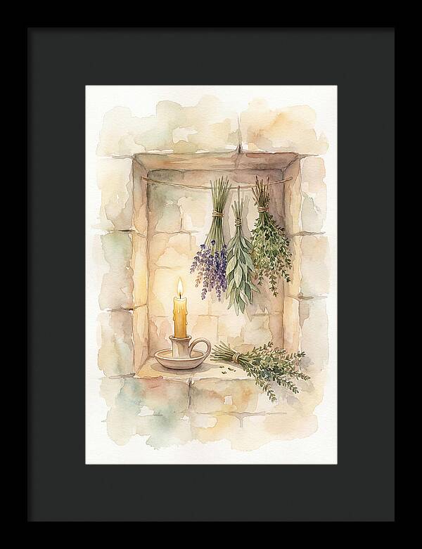 Stone Wall Niche With Candle
