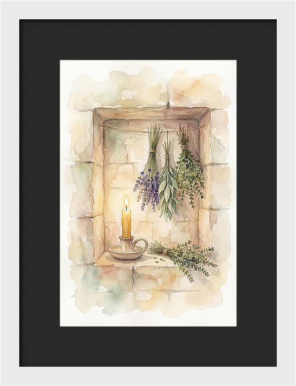 Stone Wall Niche With Candle