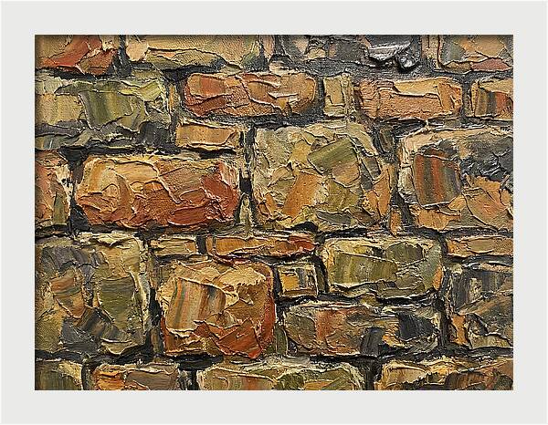 Stone Wall Texture In Palette Knife