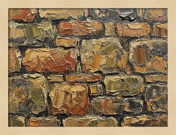 Stone Wall Texture In Palette Knife