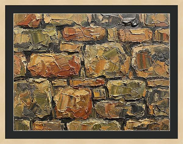 Stone Wall Texture In Palette Knife