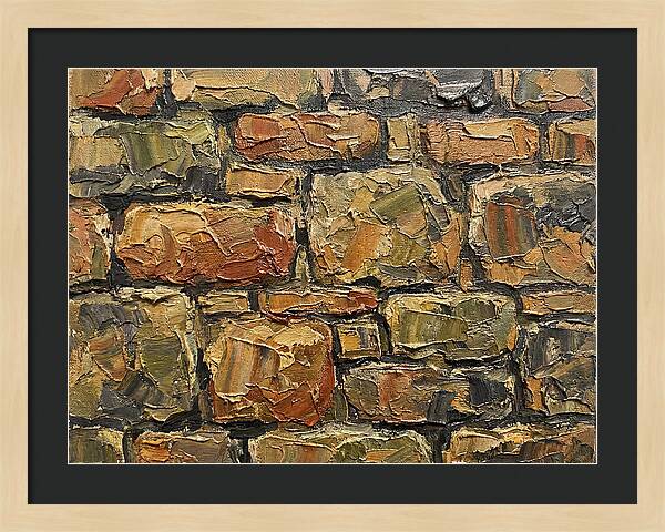 Stone Wall Texture In Palette Knife