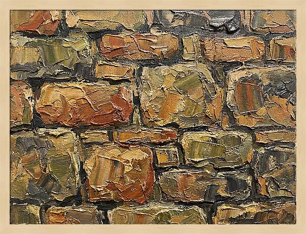 Stone Wall Texture In Palette Knife