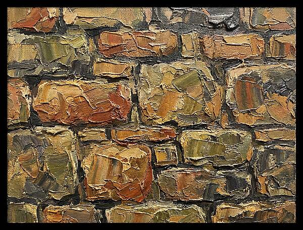 Stone Wall Texture In Palette Knife