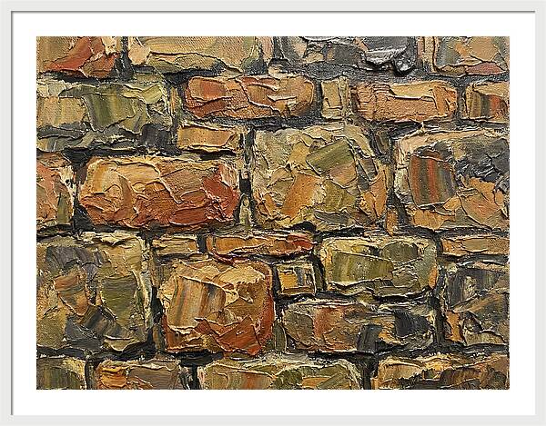 Stone Wall Texture In Palette Knife