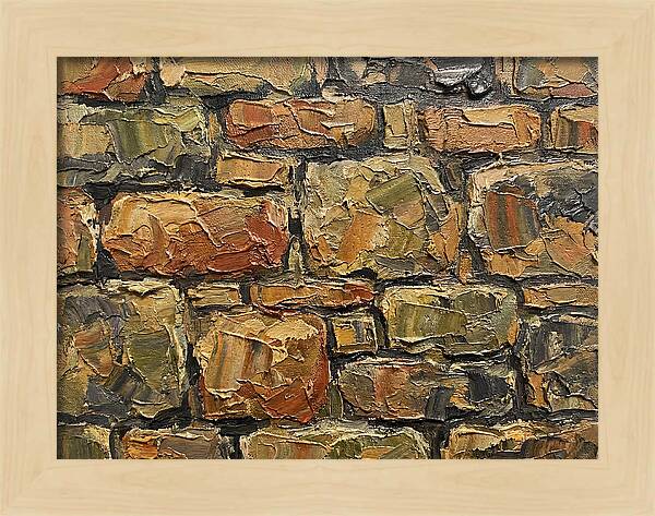 Stone Wall Texture In Palette Knife