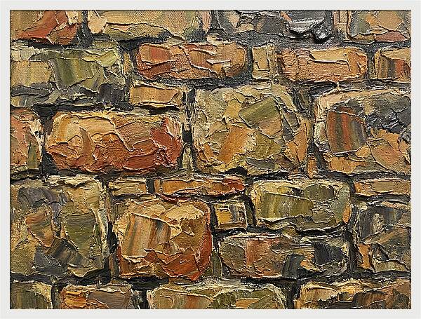 Stone Wall Texture In Palette Knife