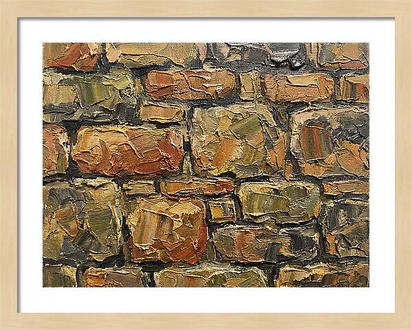 Stone Wall Texture In Palette Knife