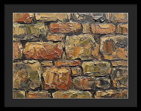 Stone Wall Texture In Palette Knife