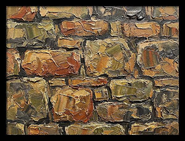 Stone Wall Texture In Palette Knife