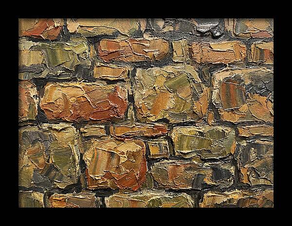 Stone Wall Texture In Palette Knife