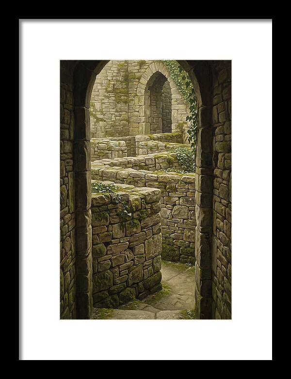 Stone Walls Creating Ancient Maze