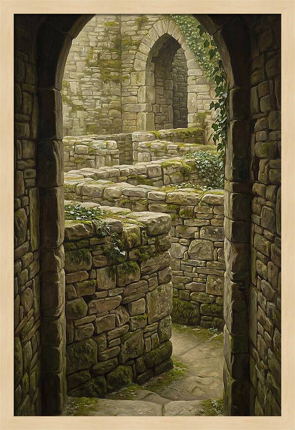 Stone Walls Creating Ancient Maze