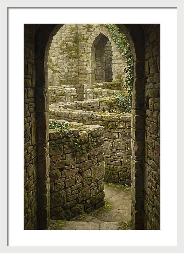 Stone Walls Creating Ancient Maze
