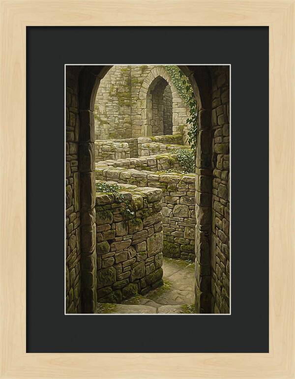 Stone Walls Creating Ancient Maze