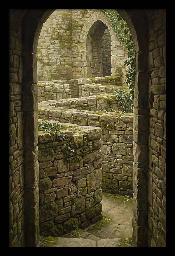 Stone Walls Creating Ancient Maze