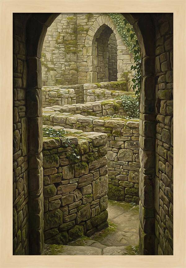 Stone Walls Creating Ancient Maze