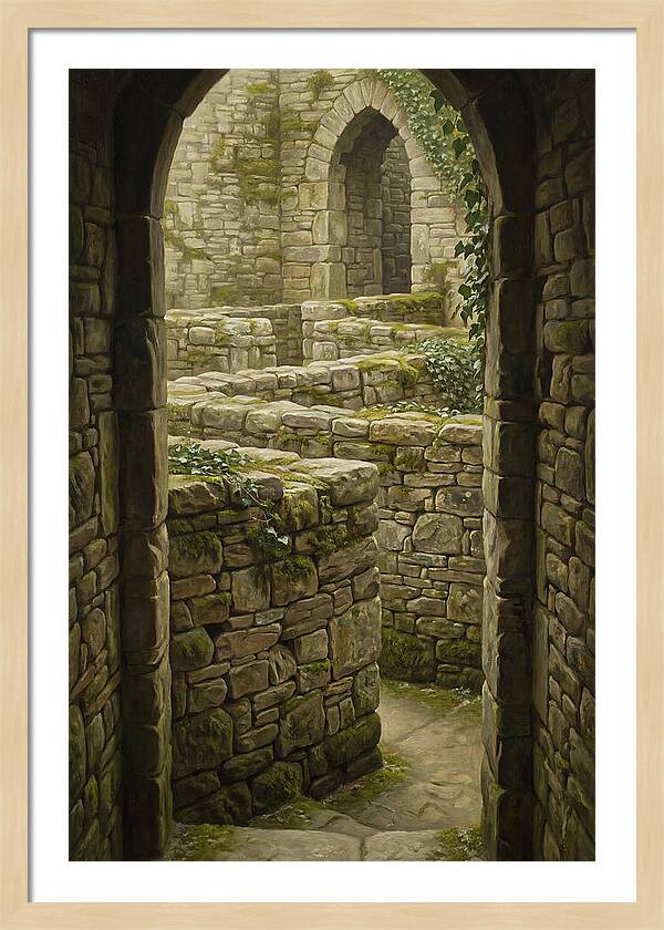 Stone Walls Creating Ancient Maze