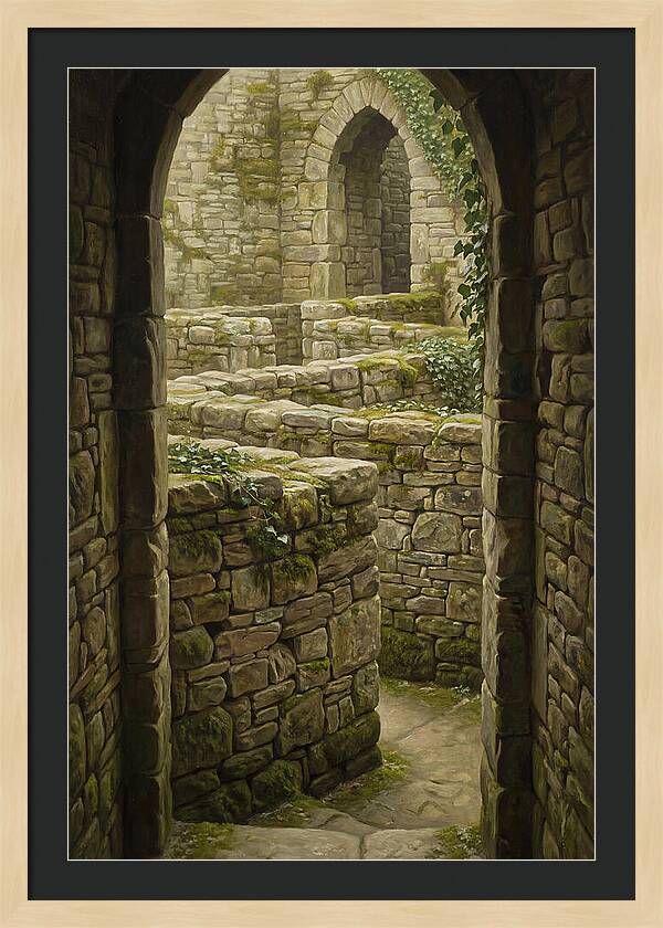 Stone Walls Creating Ancient Maze
