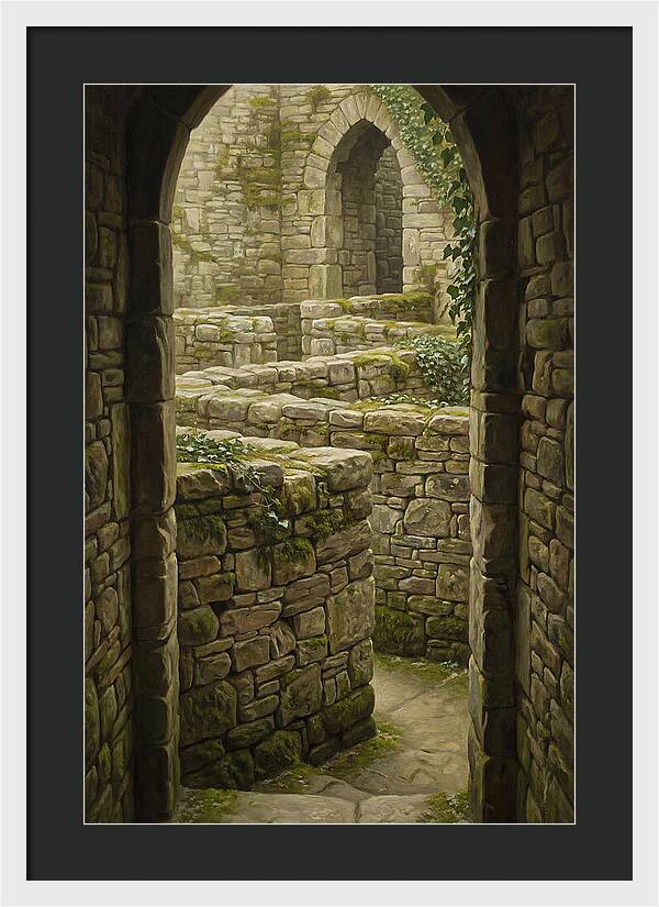 Stone Walls Creating Ancient Maze