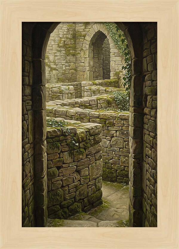 Stone Walls Creating Ancient Maze