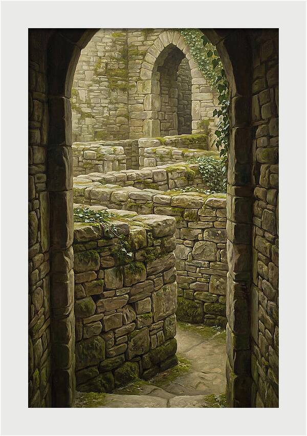 Stone Walls Creating Ancient Maze