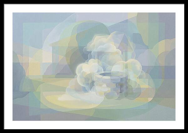 Stone Well Surrounded By Clouds