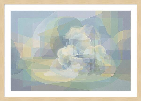 Stone Well Surrounded By Clouds