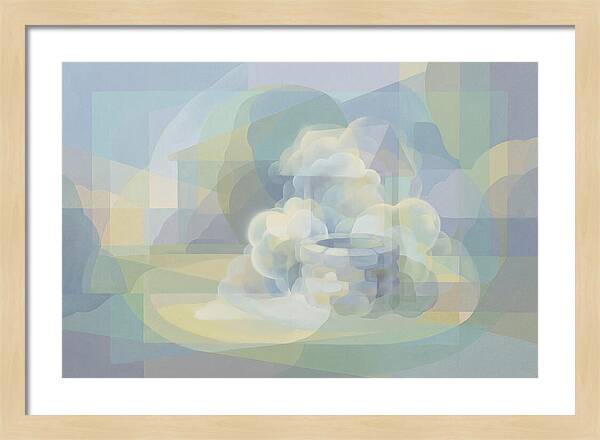 Stone Well Surrounded By Clouds