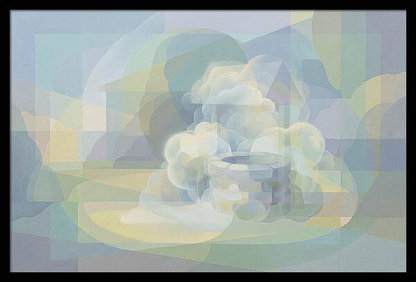 Stone Well Surrounded By Clouds