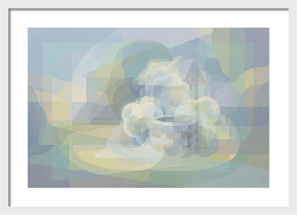 Stone Well Surrounded By Clouds