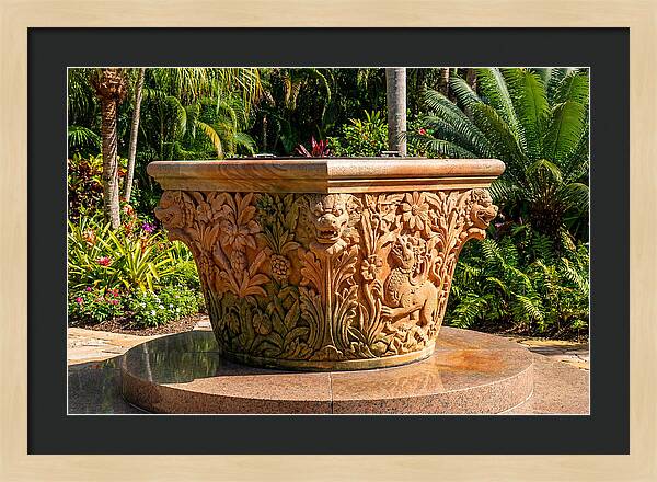 Stone Wellhead With Intricate Carvings