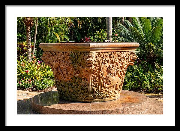 Stone Wellhead With Intricate Carvings