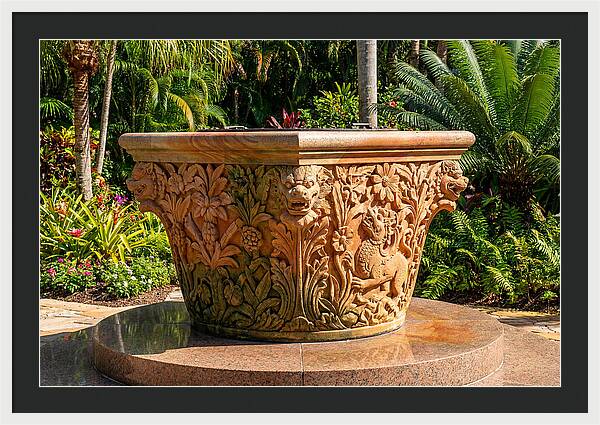 Stone Wellhead With Intricate Carvings