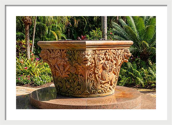 Stone Wellhead With Intricate Carvings