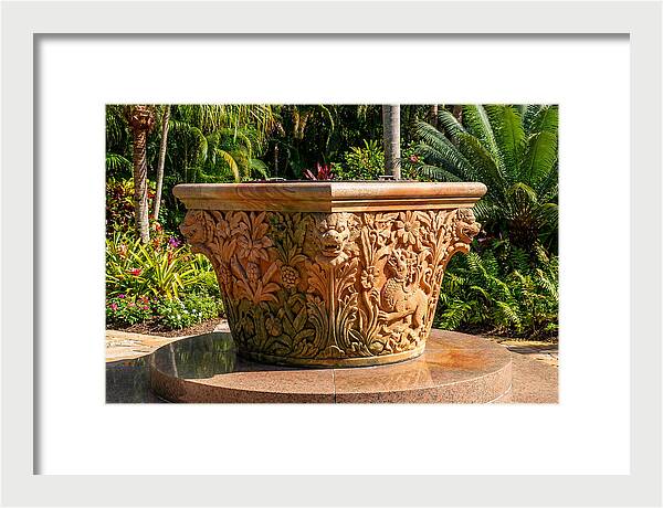 Stone Wellhead With Intricate Carvings