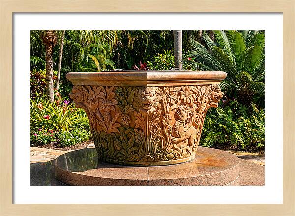 Stone Wellhead With Intricate Carvings
