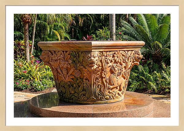 Stone Wellhead With Intricate Carvings